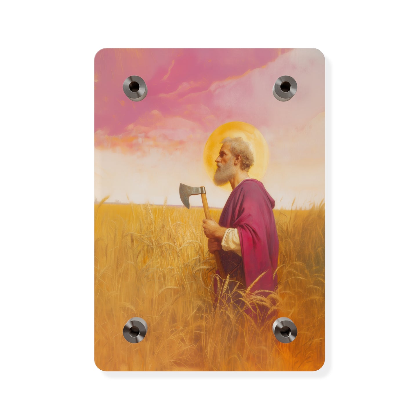 Saint Matthias Wall Art Panel - Ready to Hang Acrylic Print - Catholic Saint Art - Patron Saint Print - No Frame needed
