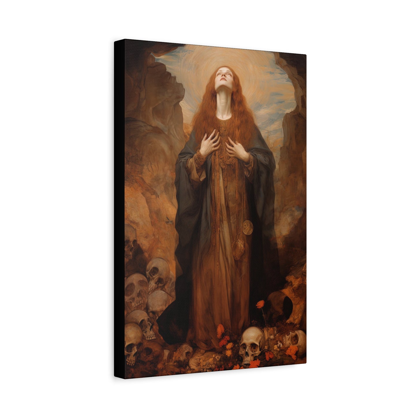 Saint Rosalia - Museum Wrapped Canvas - Sanctified Souls Print - Religious Art for your Home