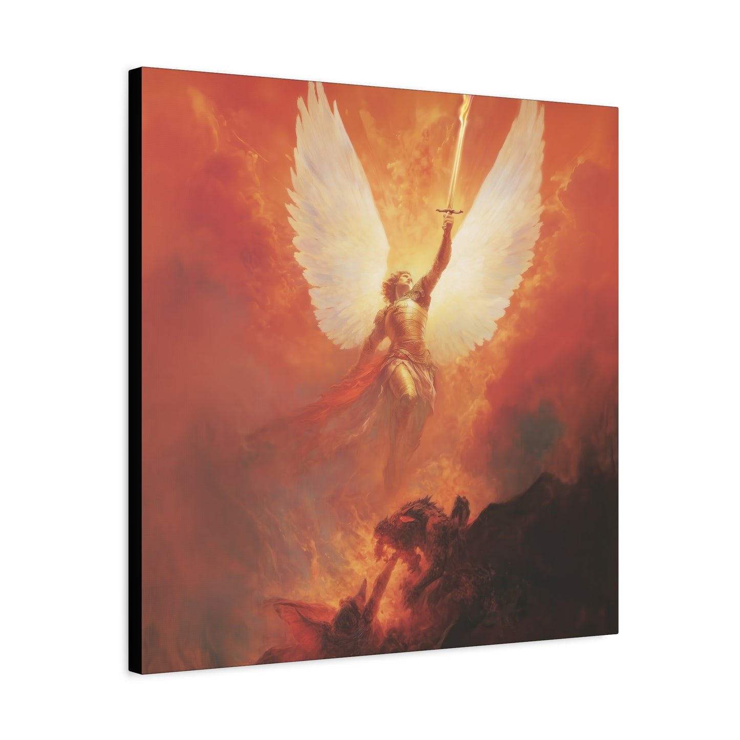 Saint Michael the Archangel - Museum Wrapped Canvas - Sanctified Souls Print - Religious Art for your Home - Angel Art - Religious