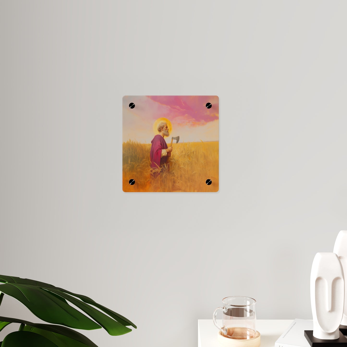 Saint Matthias Wall Art Panel - Ready to Hang Acrylic Print - Catholic Saint Art - Patron Saint Print - No Frame needed
