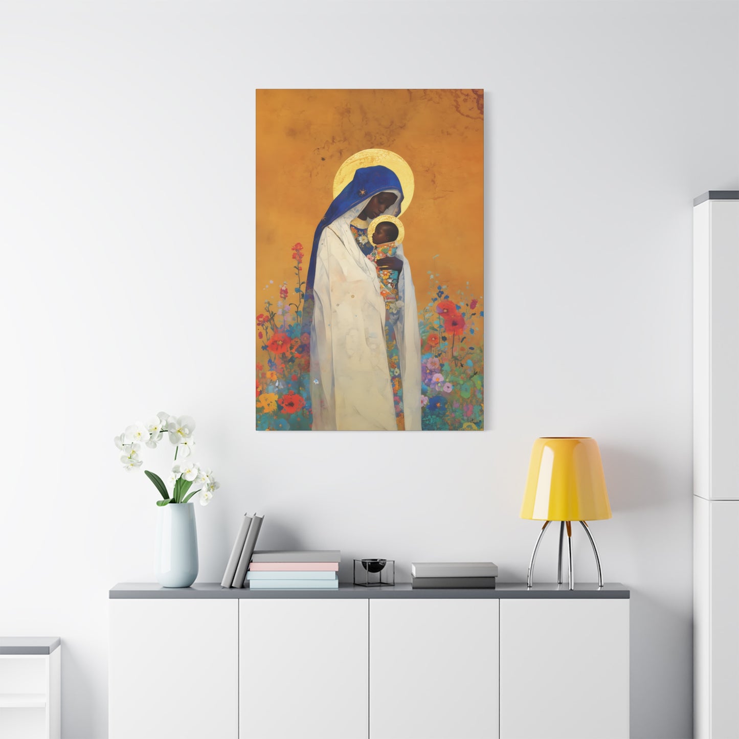 The Divine Embrace- Our Lady of Kibeho's Love - Museum Wrapped Canvas - Print - Religious Art for your Home - Christian print - Religious