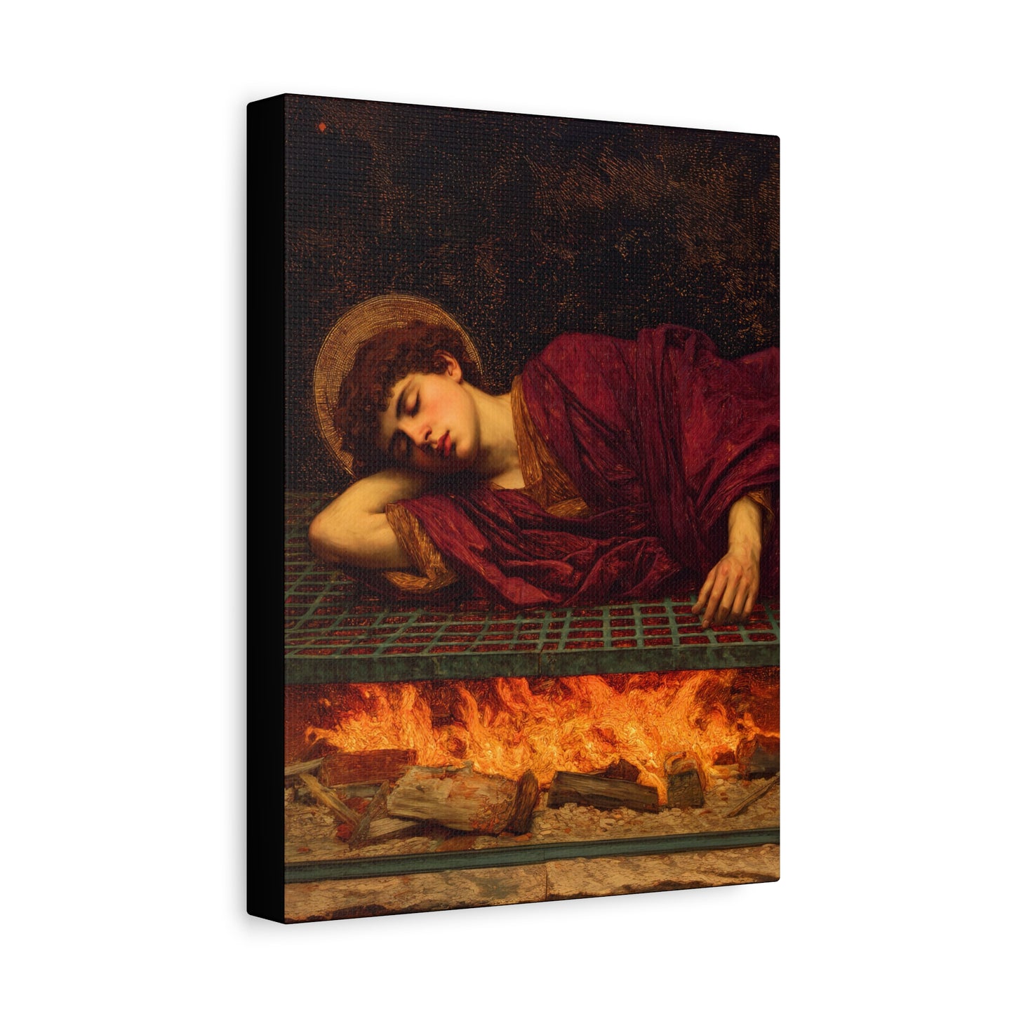 Saint Lawrence - Museum Wrapped Canvas - Sanctified Souls Print - Religious Art for your Home - Catholic Patron Saint Art