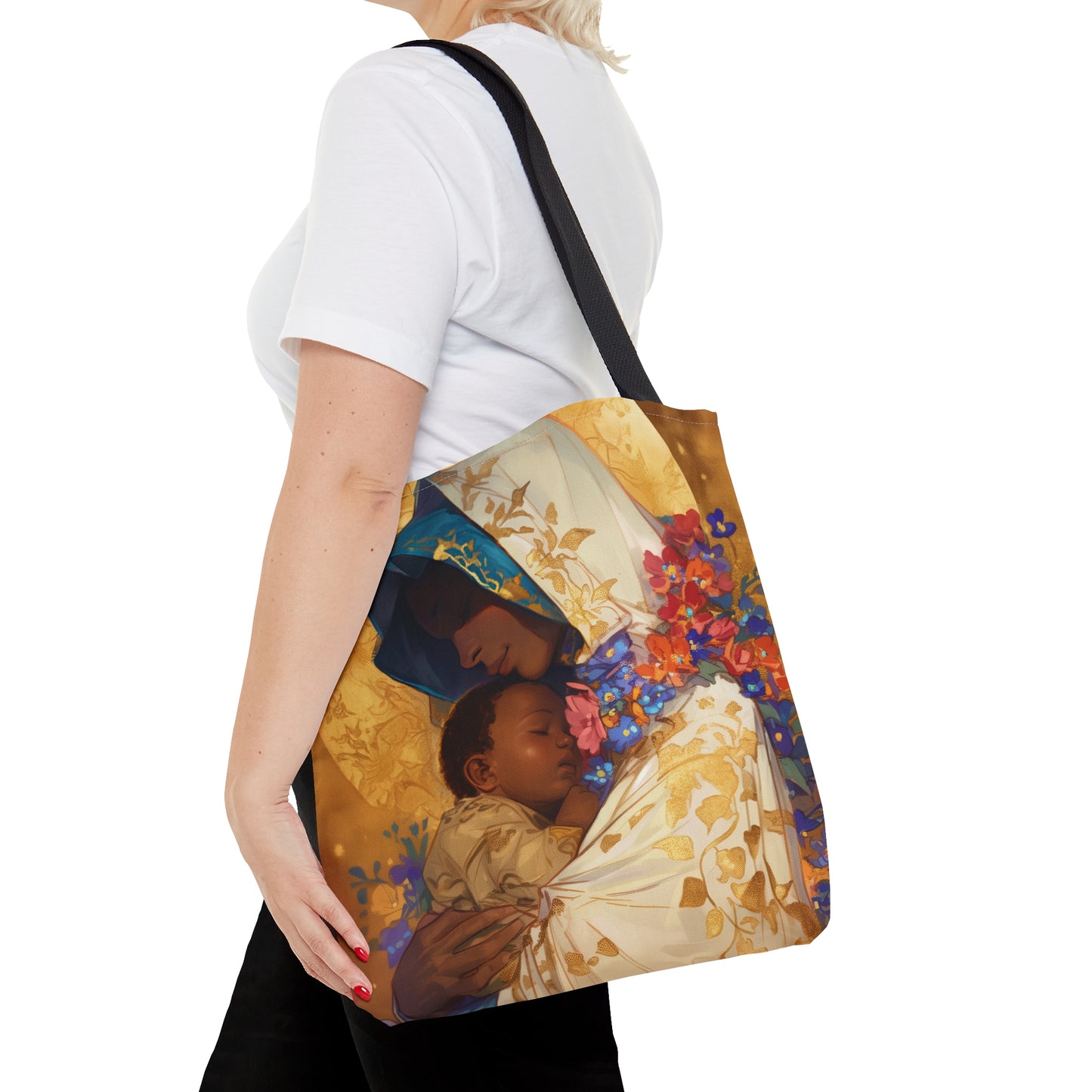 Divine Radiance- Our Lady of Kibeho's Blessing Tote Bag - Large Medium Small Faith Art Bag - Catholic Faith Purse - Religious Carry All