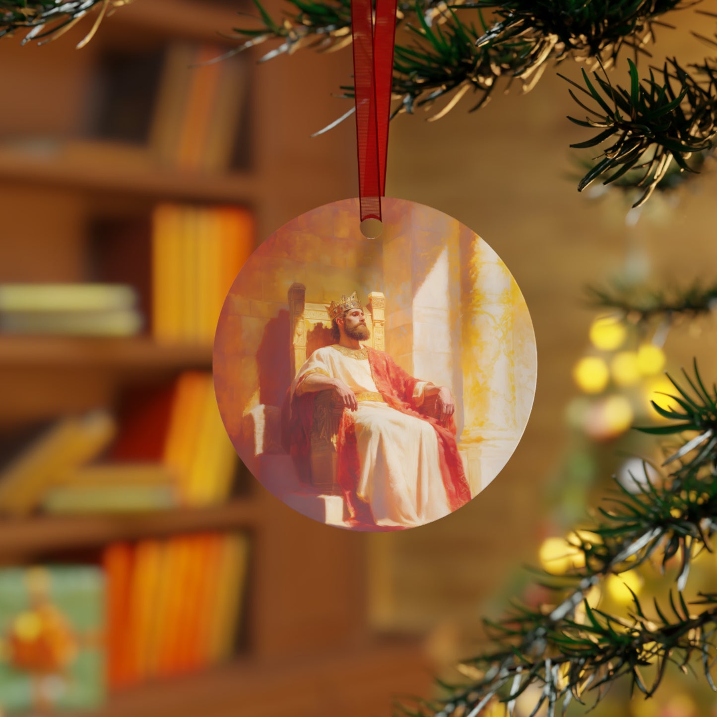 King Solomon: Keeper of God's Understanding - Metal Ornament - Religious Holiday Christmas Ornament and Keepsake