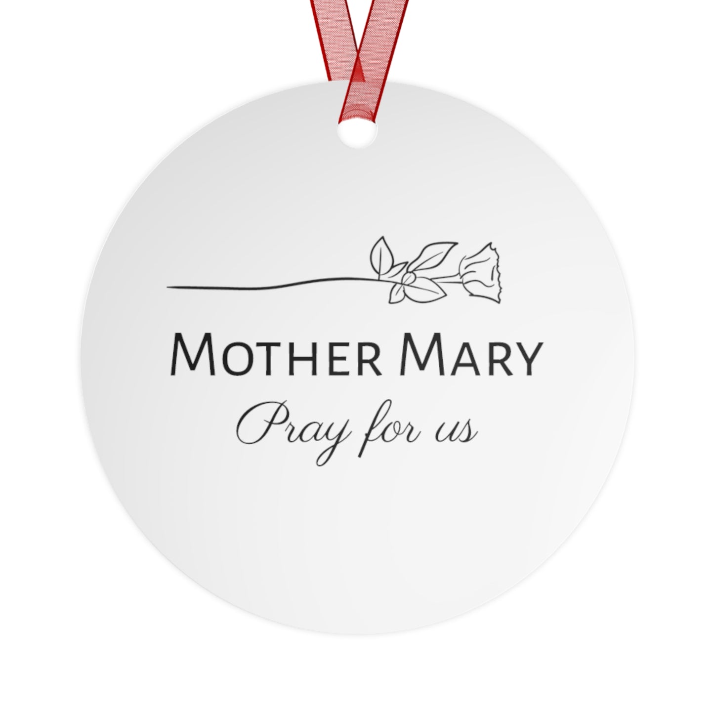 Blessed and Beloved : Mary in Art Metal Ornament - Religious Holiday Christmas Ornament and Keepsake - Double sided - Virgin Mary
