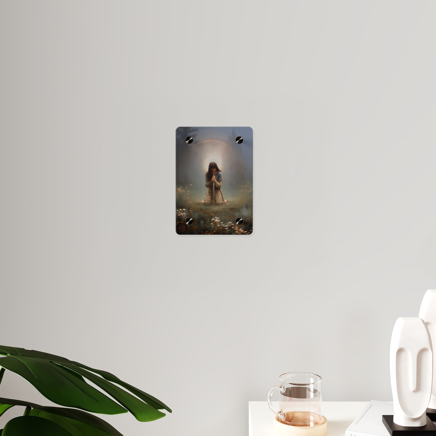 Saint Joan of Arc Wall Art Panel - Ready to Hang Acrylic Print - Catholic Saint Art - Patron Saint Print - No Frame needed