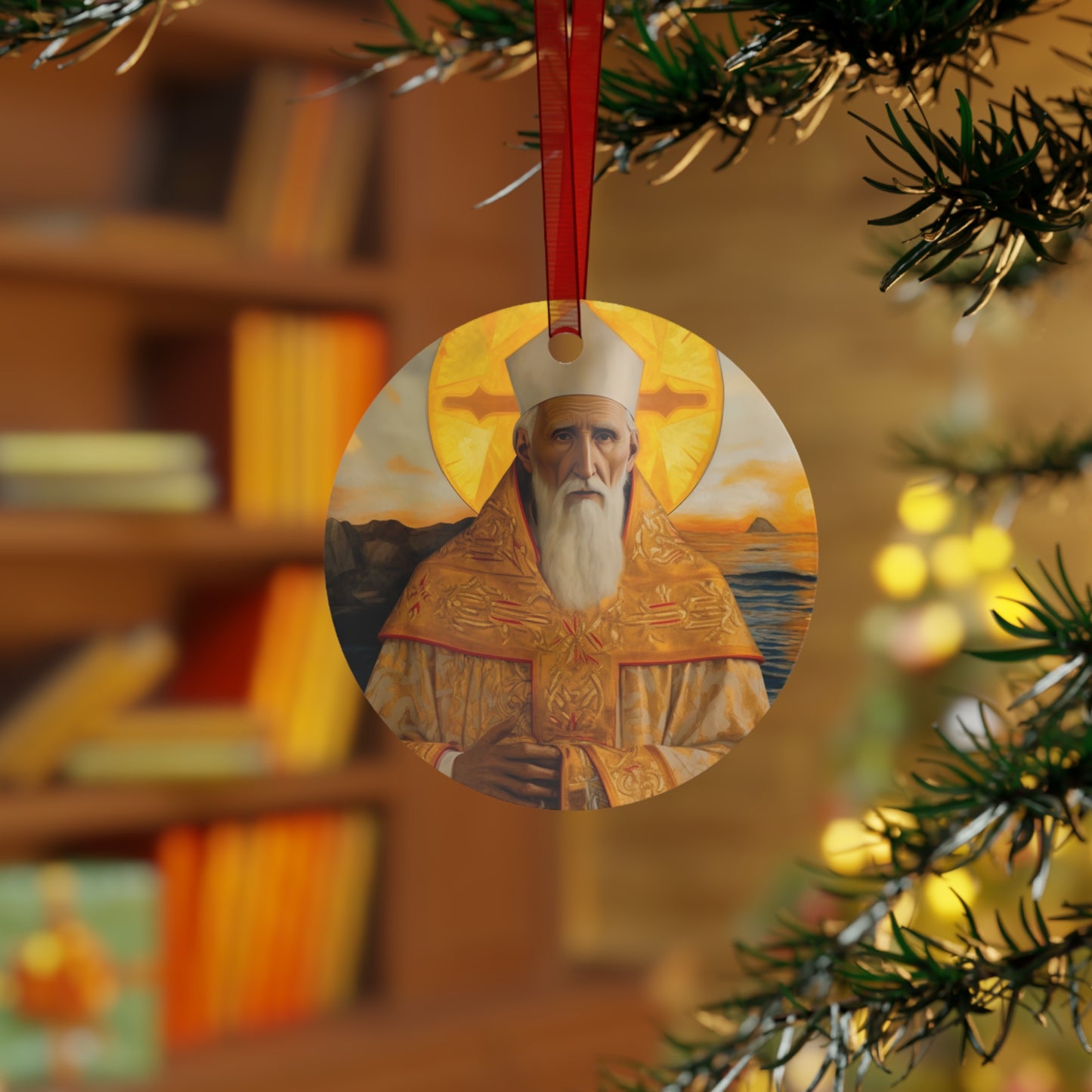 Saint Innocent of Alaska Ornament - Religious Holiday Christmas Ornament and Keepsake - Double sided Keepsake Religious Ornament