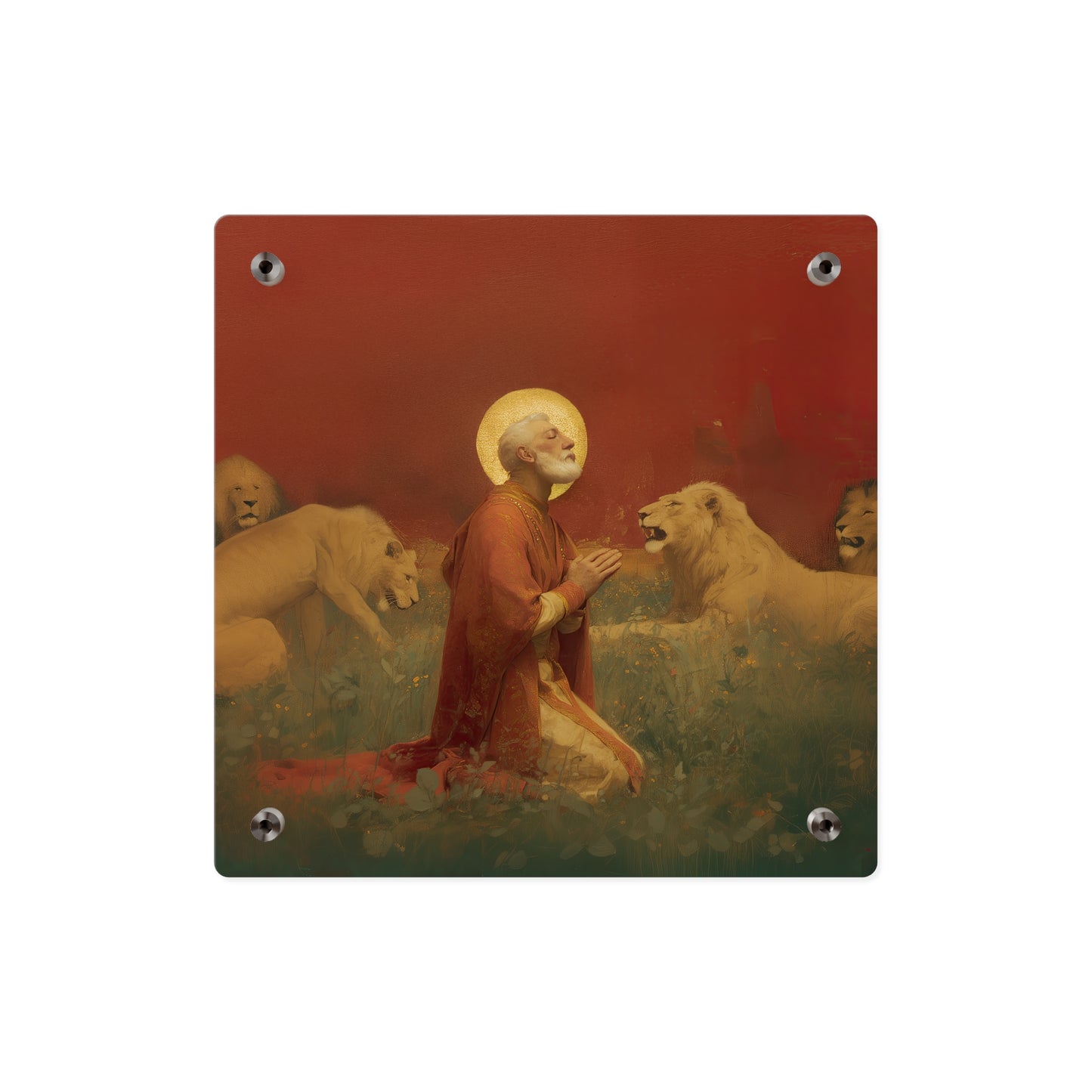 Saint Ignatius of Antioch Wall Art Panel - Ready to Hang Acrylic Print - Catholic Saint Art - Patron Saint Print - No Frame needed