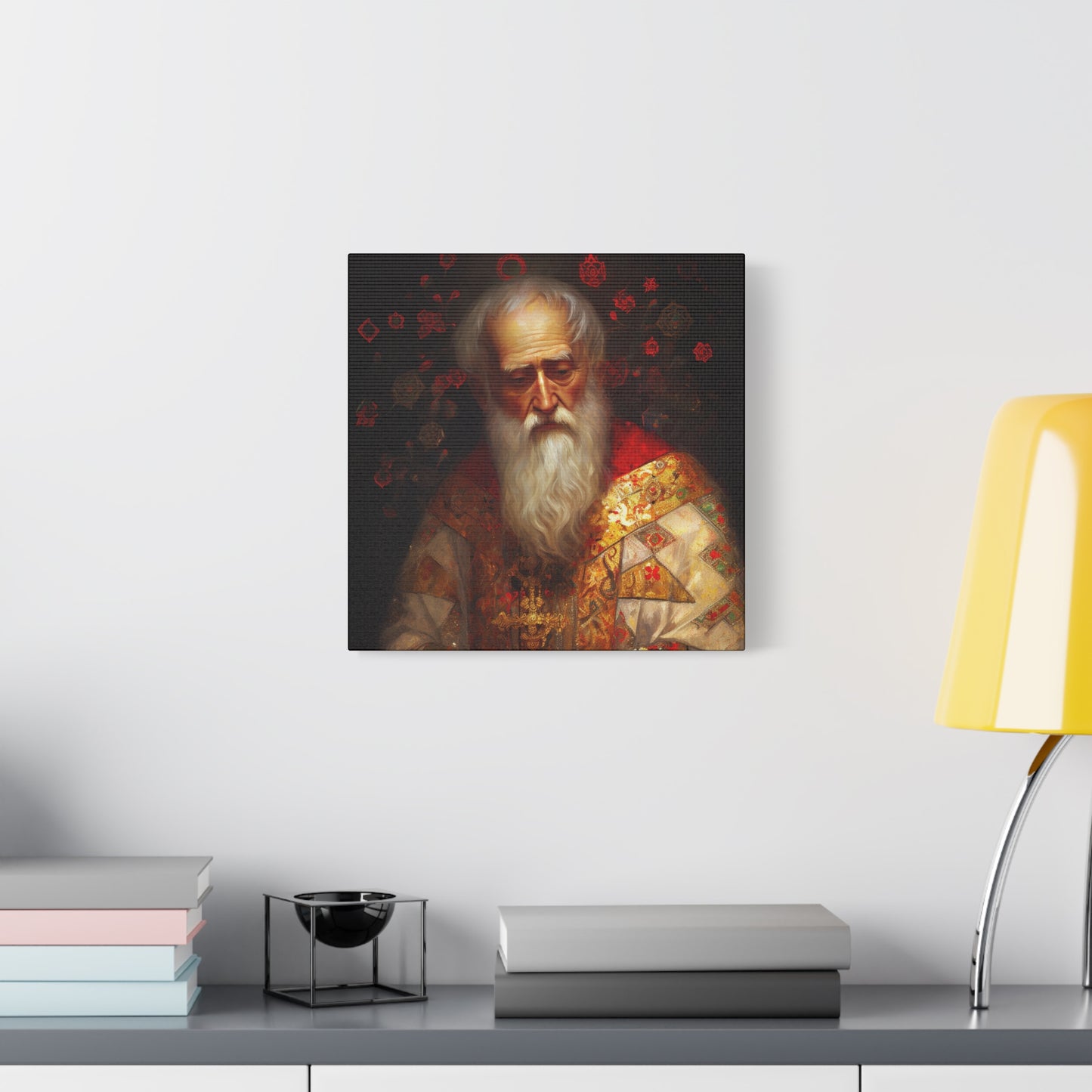 Saint Nicholas - Museum Wrapped Canvas - Sanctified Souls Print - Religious Art for your Home - Father Christmas - Catholic Christmas
