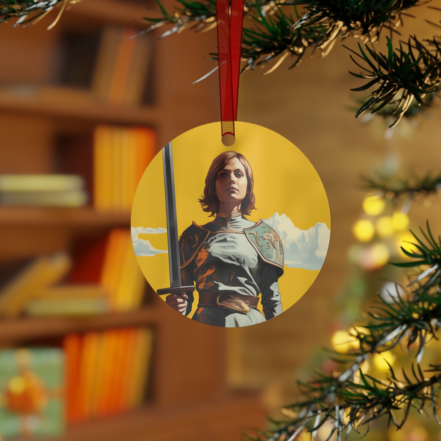 Saint Joan of Arc Ornament - Religious Holiday Christmas Ornament and Keepsake - Double sided Keepsake Religious Ornament