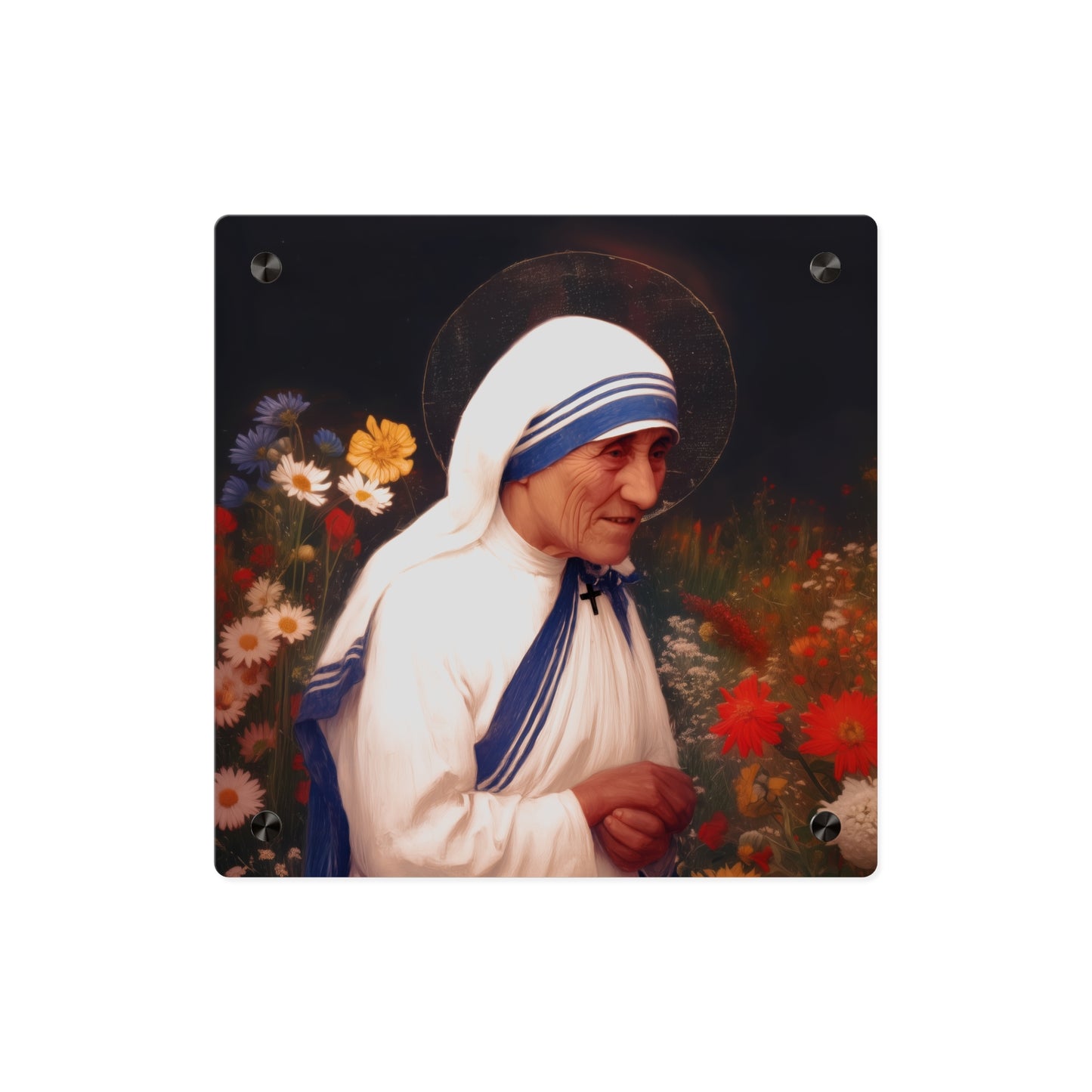 Saint Teresa of Calcutta Wall Art Panel - Ready to Hang Acrylic Print - Catholic Saint Art - Patron Saint Print - No Frame needed