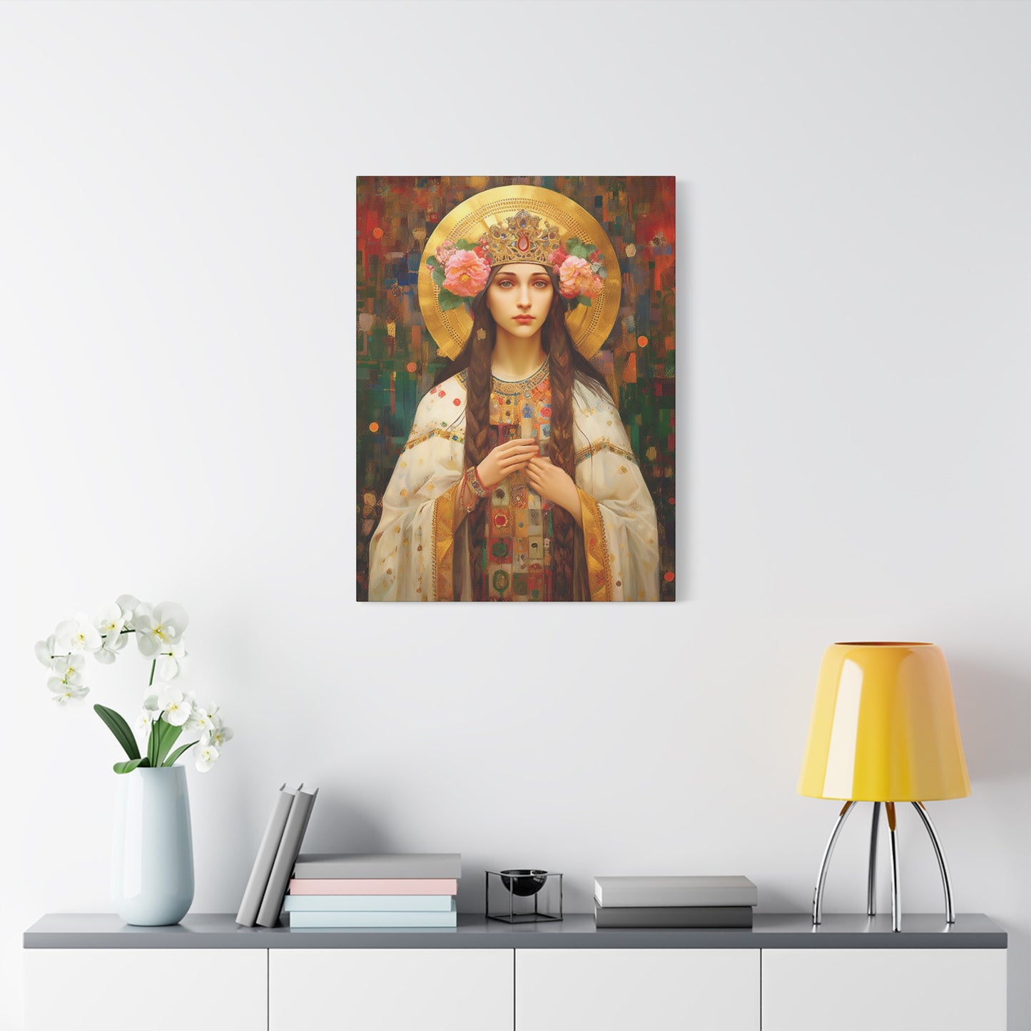 Saint Elizabeth of Hungary - Museum Wrapped Canvas - Sanctified Souls Print - Religious Art for your Home