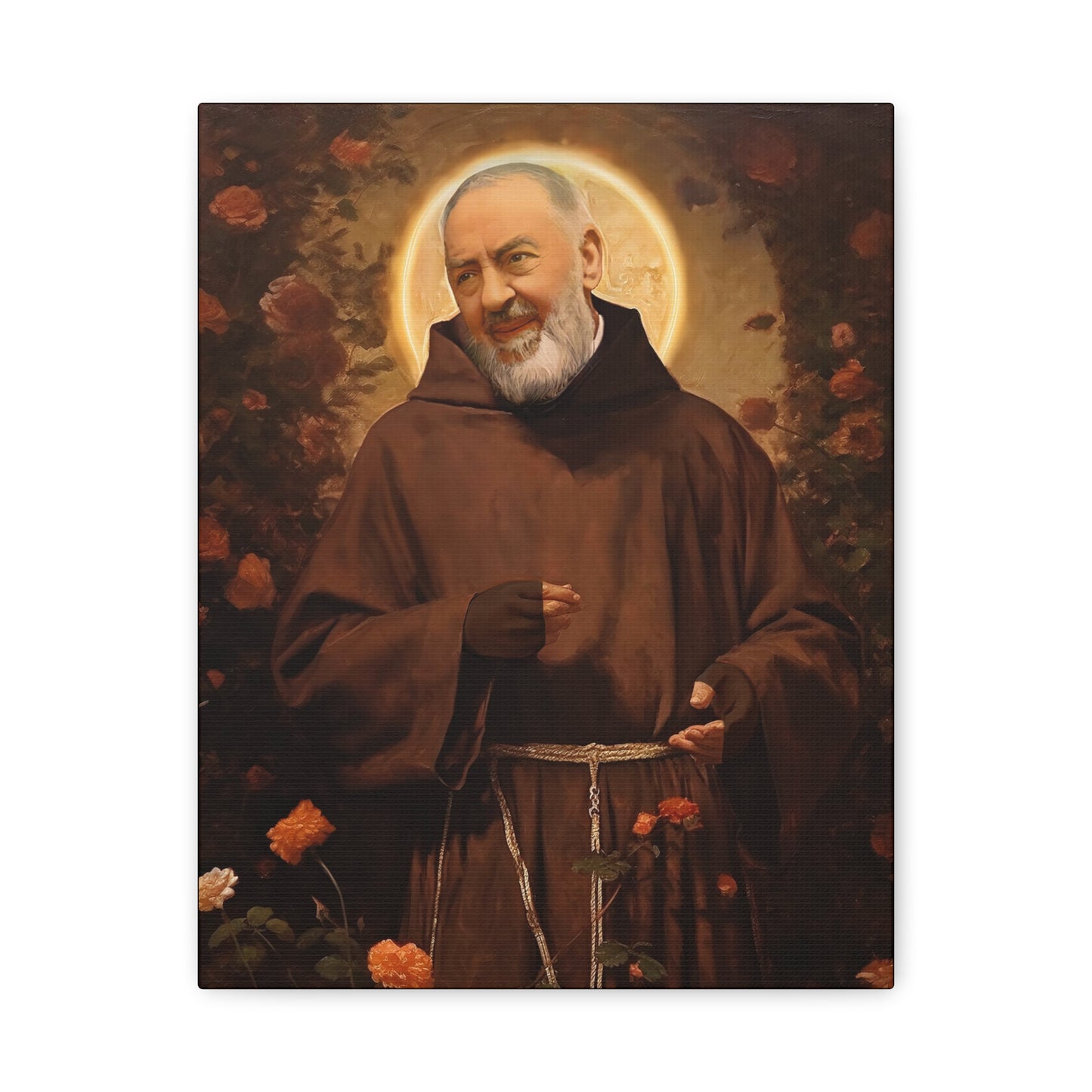 Saint Padre Pio - Museum Wrapped Canvas - Sanctified Souls Print - Religious Art for your Home