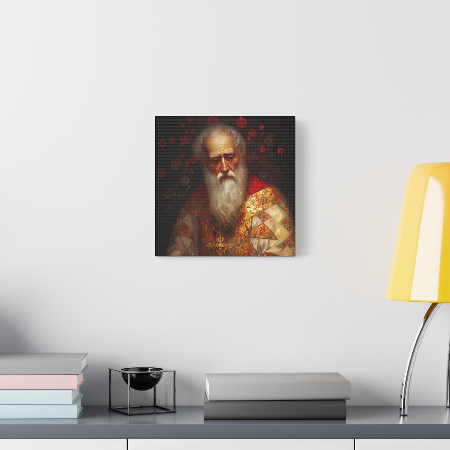 Saint Nicholas - Museum Wrapped Canvas - Sanctified Souls Print - Religious Art for your Home - Father Christmas - Catholic Christmas