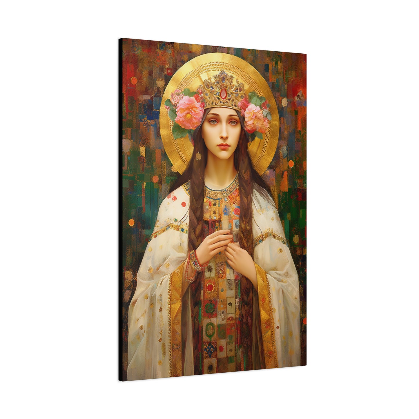 Saint Elizabeth of Hungary - Museum Wrapped Canvas - Sanctified Souls Print - Religious Art for your Home