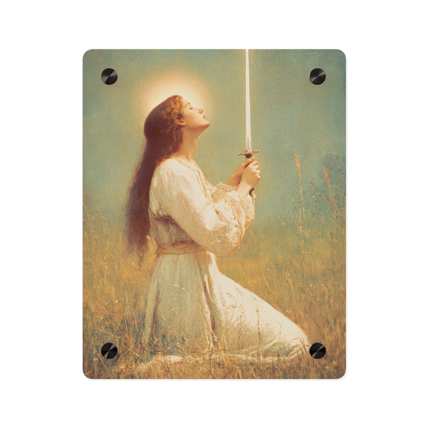 Saint Joan of Arc Wall Art Panel - Ready to Hang Acrylic Print - Catholic Saint Art - Patron Saint Print - No Frame needed