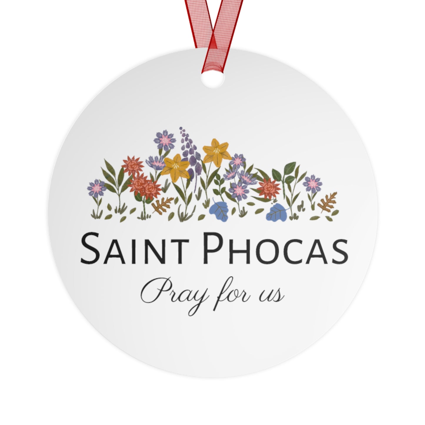 Saint Phocas the Gardener Ornament - Religious Holiday Christmas Ornament and Keepsake - Double sided Keepsake Religious Ornament