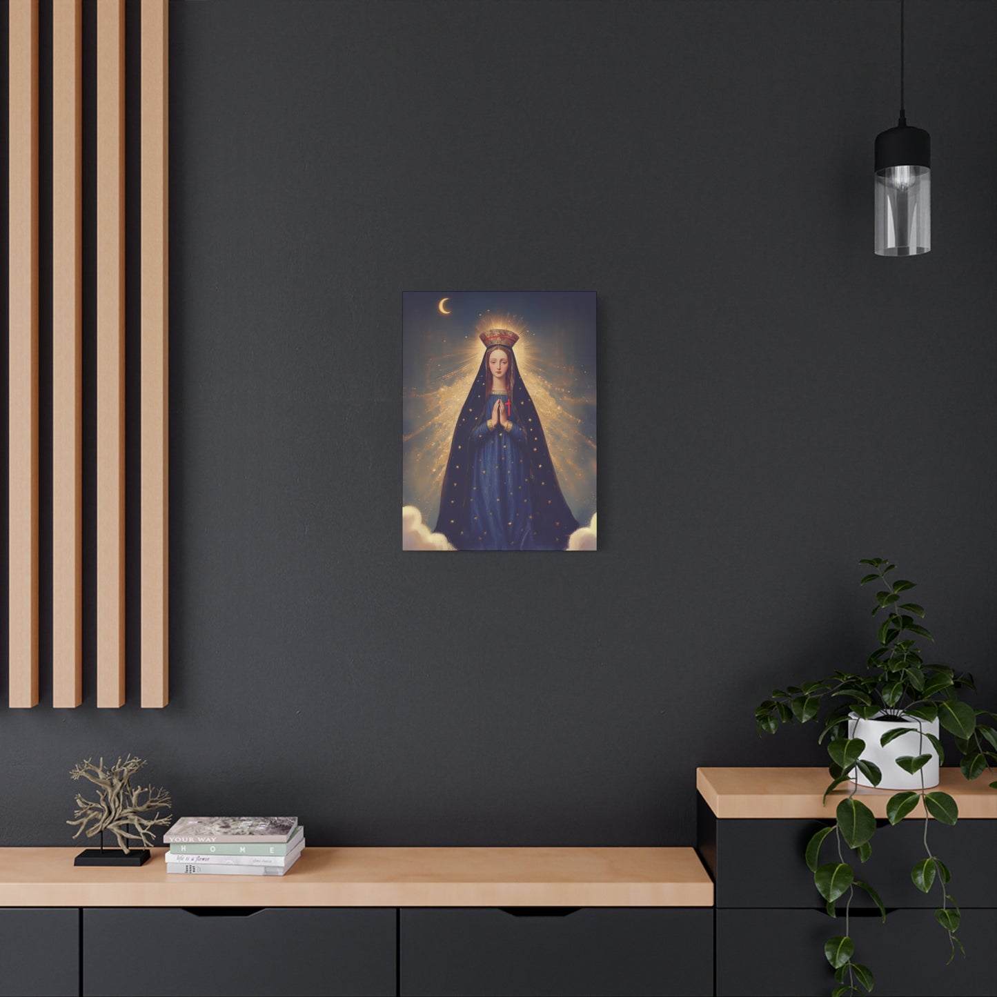 Our Lady of Pontmain - Multiple Sizes - Catholic Home art - Museum Wrapped Canvas - Sanctified Souls Print - Mother Mary Art