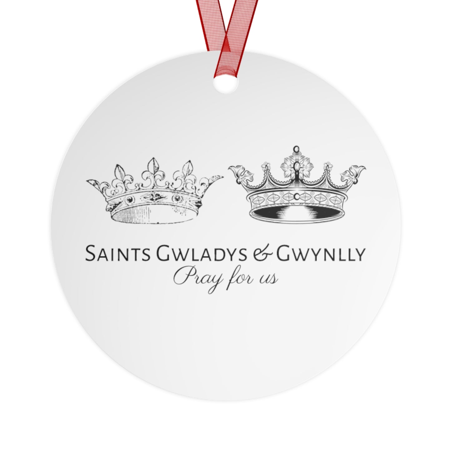 Saint Gwladys and Saint Gwynlly Metal Ornament - Religious Holiday Christmas Ornament and Keepsake - Catholic Religious Keepsake
