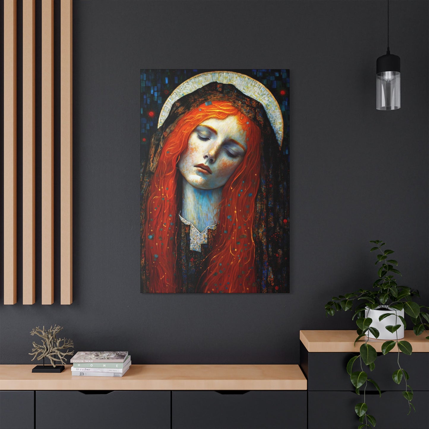 Embracing Grace - Saint Mary Magdalene Canvas Print - Multiple Sizes - Catholic Home art - Museum Wrapped Canvas - Sanctified Souls Print