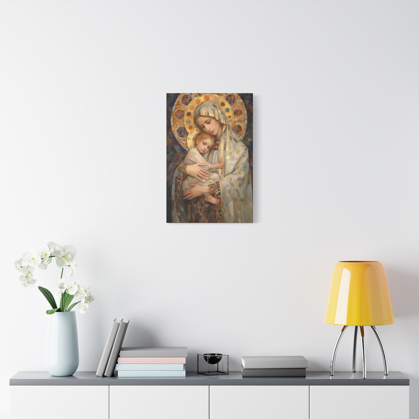 Madonna and Child - Gallery Wrapped Canvas - Sanctified Souls Print - Religious Art for your Home - The Virgin Mary and The Christ Child