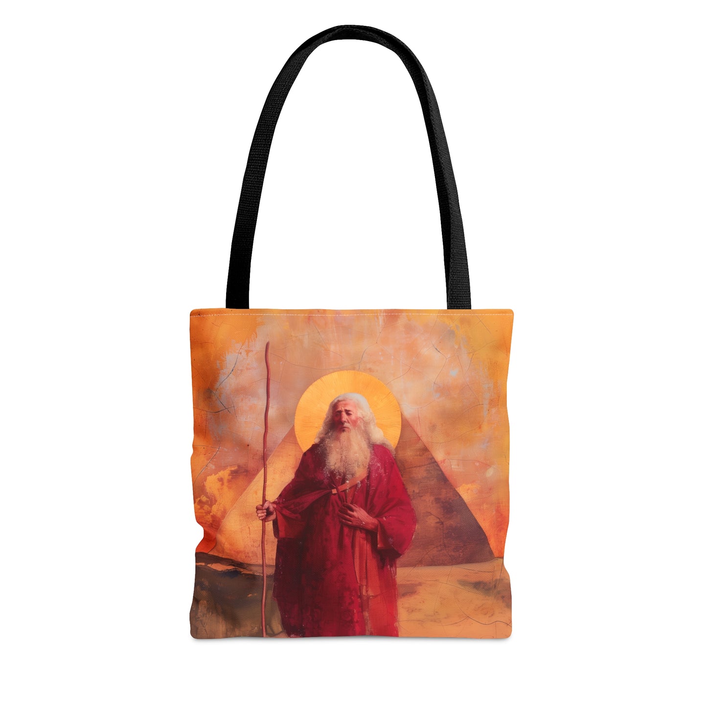 He Led Them with a Staff - Moses in Egypt - Tote Bag - Large Medium Small Faith Art Bag - Bible Study Faith Purse - Double Sided