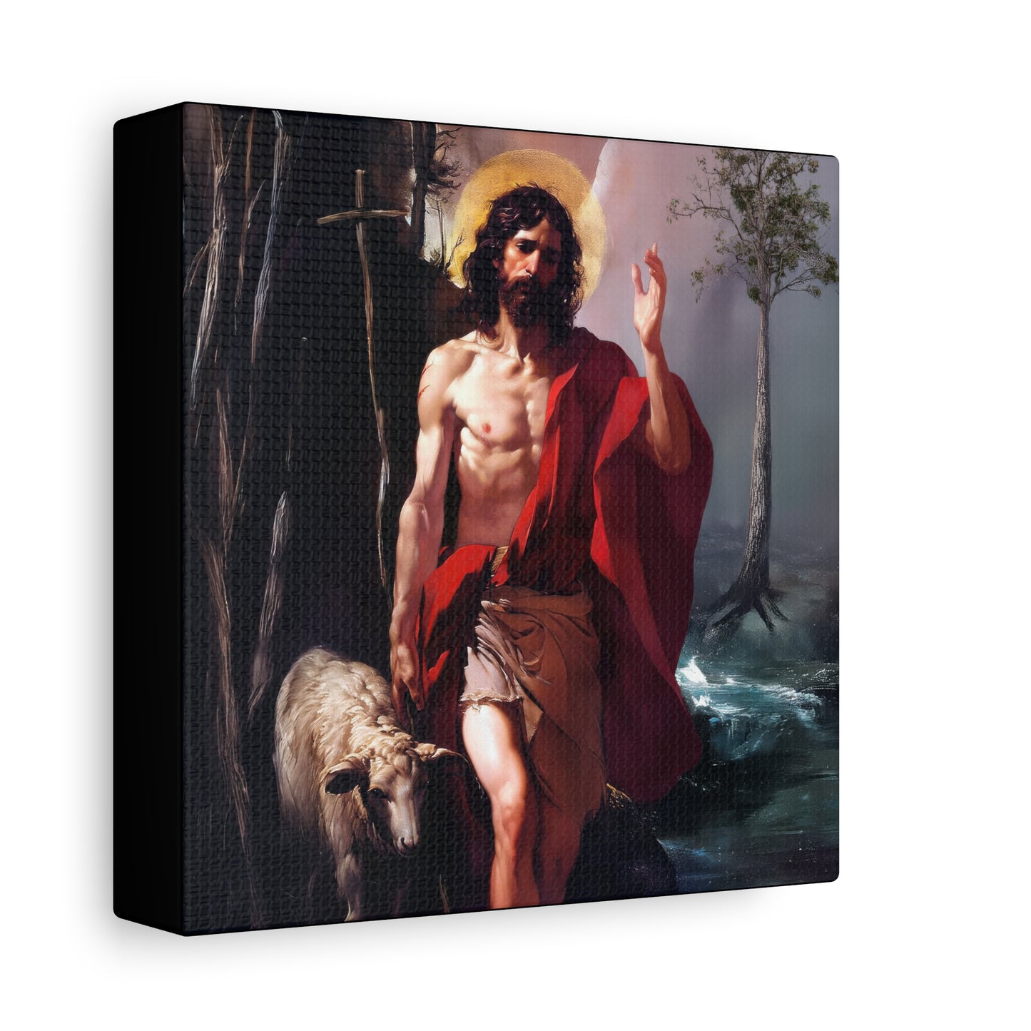 Saint John the Baptist - Museum Wrapped Canvas - Sanctified Souls Print - Religious Art for your Home - Catholic Patron Saint Art