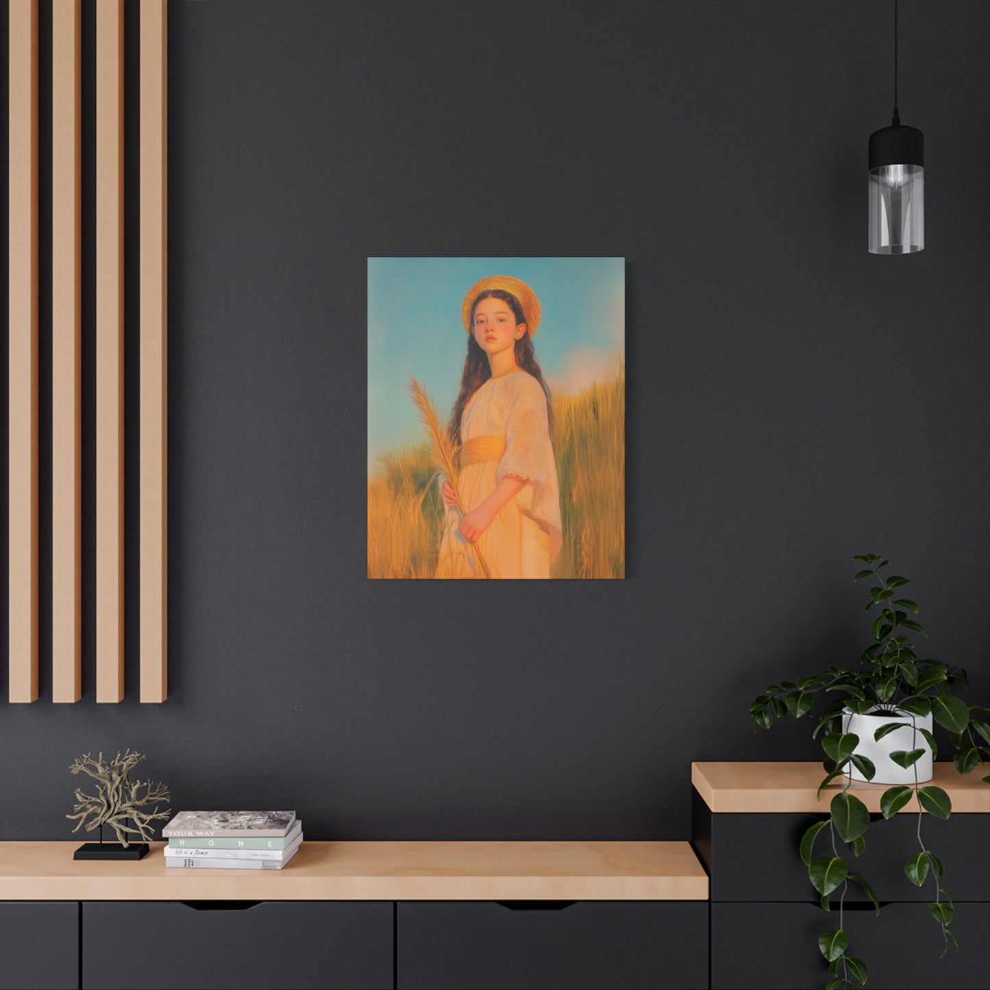 Saint Faith - Multiple Sizes - Catholic Home art - Museum Wrapped Canvas - Sanctified Souls Print - Martyr Saint
