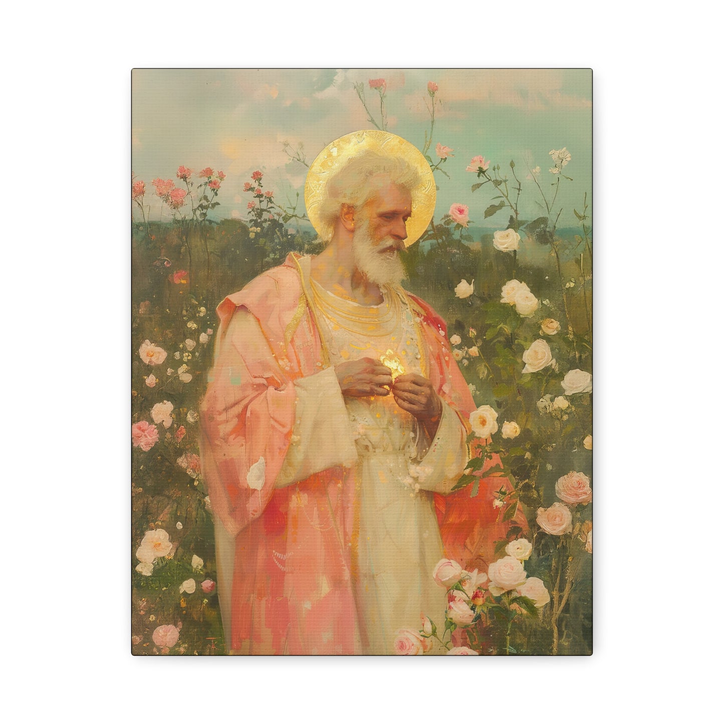 Saint Valentine - Multiple Sizes - Catholic Home art - Museum Wrapped Canvas - Sanctified Souls Print - Catholic Saint Art
