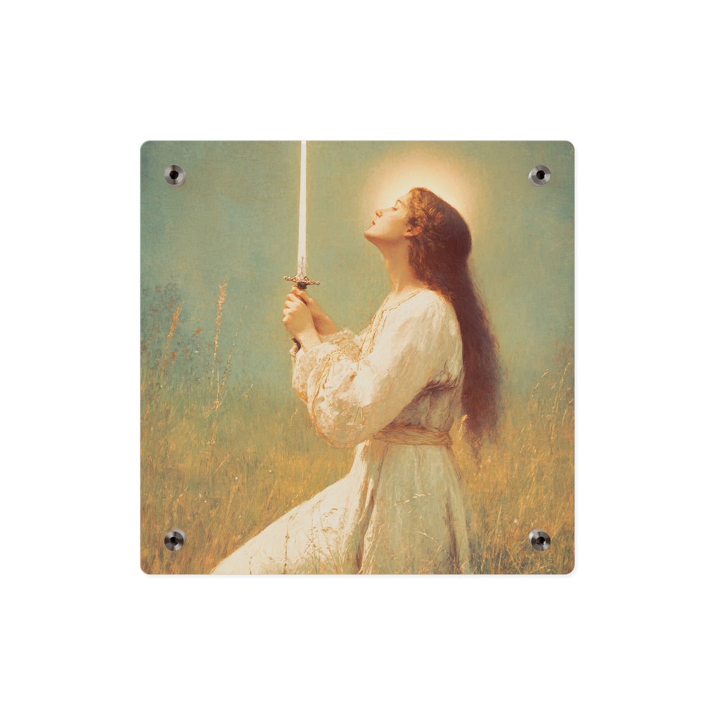 Saint Joan of Arc Wall Art Panel - Ready to Hang Acrylic Print - Catholic Saint Art - Patron Saint Print - No Frame needed