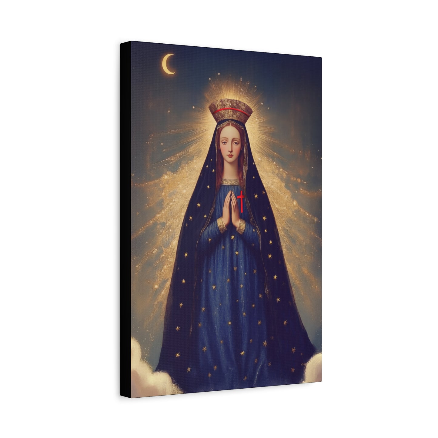 Our Lady of Pontmain - Multiple Sizes - Catholic Home art - Museum Wrapped Canvas - Sanctified Souls Print - Mother Mary Art