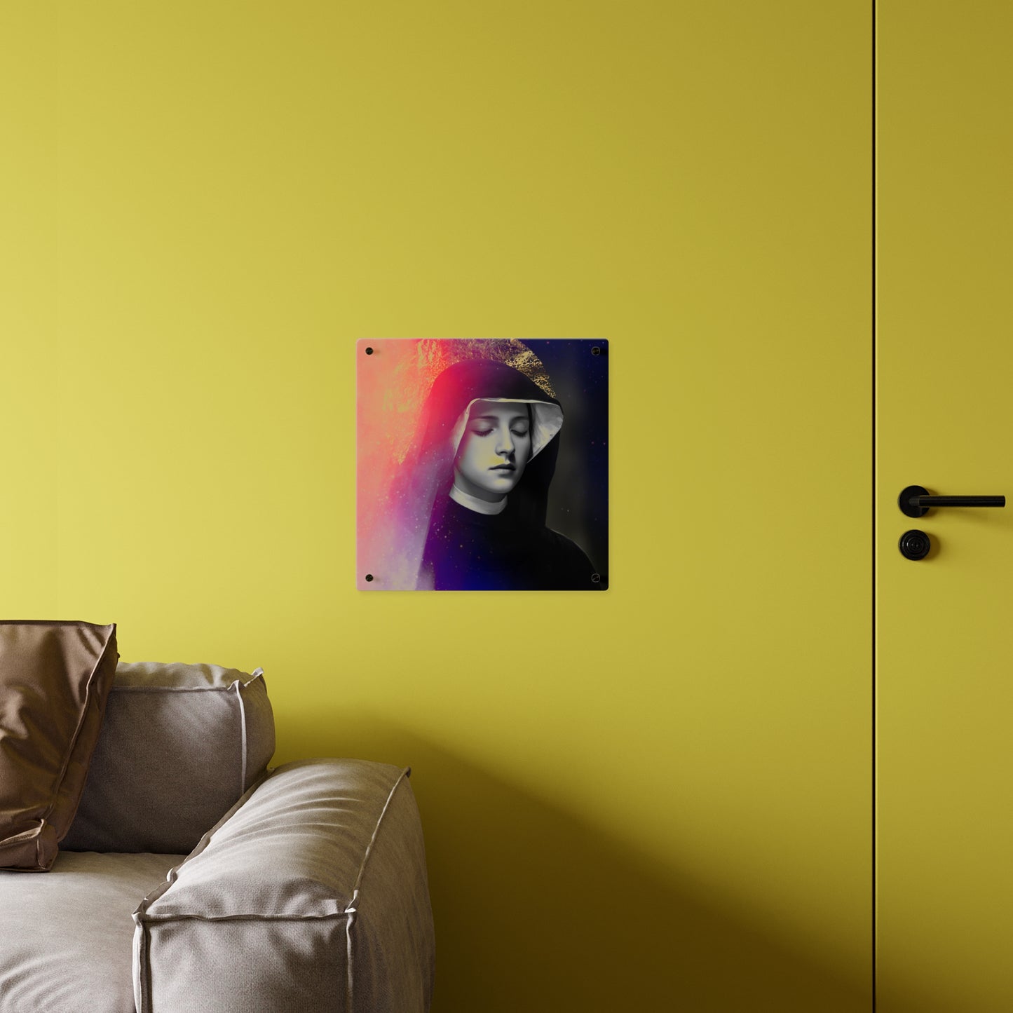 Saint Faustina Kowalska Wall Art Panel - Ready to Hang Acrylic Print - Catholic Saint Art - Patron Saint Print - No Frame needed