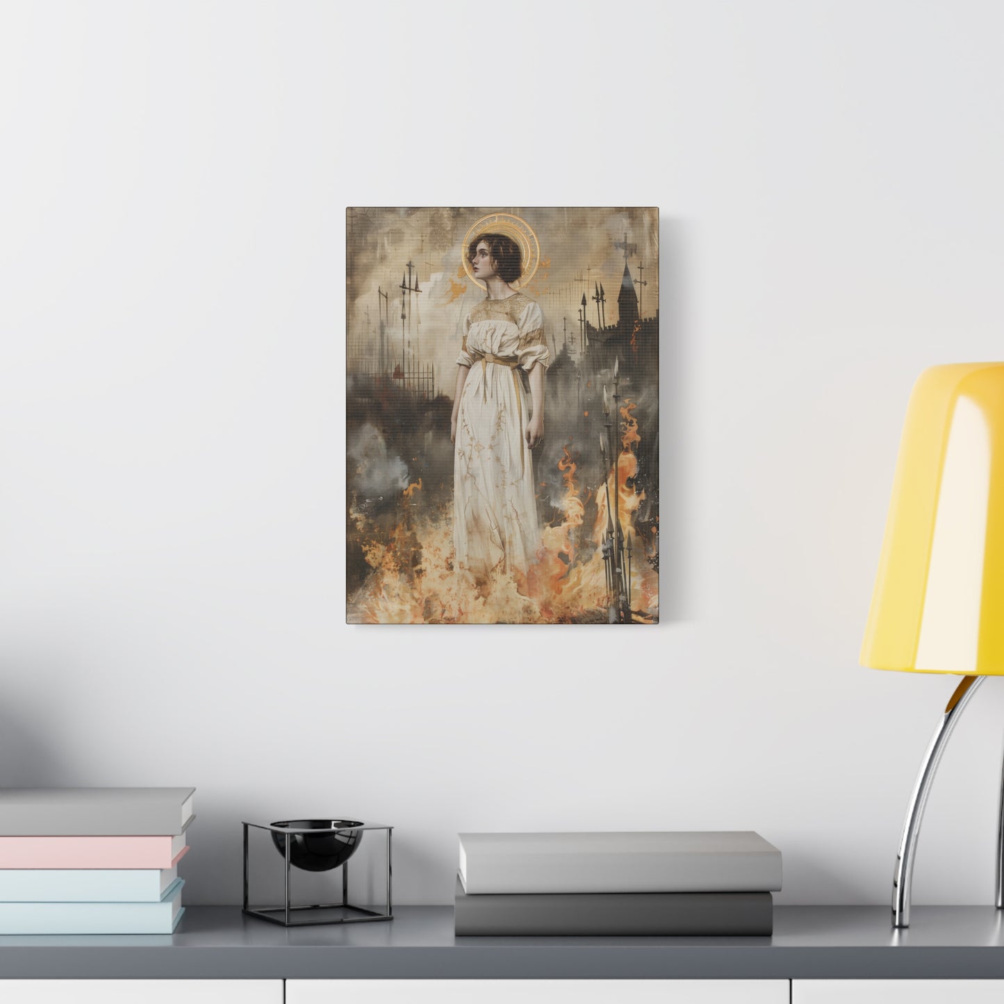 Saint Joan of Arc - Museum Wrapped Canvas - Sanctified Souls Print - Religious Art for your Home