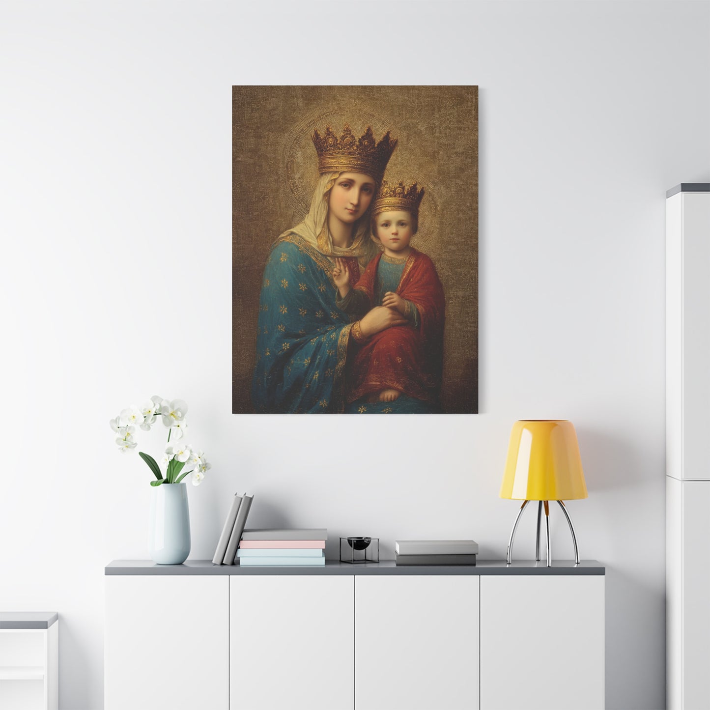 Madonna della Strada - Our Lady of the Way - Museum Wrapped Canvas Print - Multiple Sizes - Catholic Home art Matte Canvas