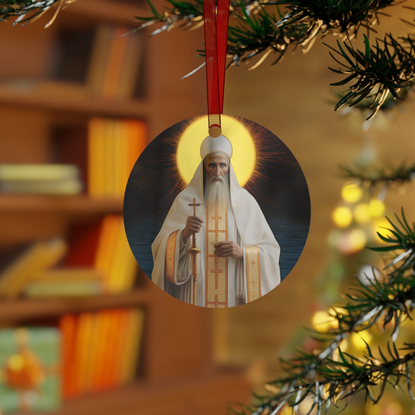 Saint Innocent of Alaska Ornament - Religious Holiday Christmas Ornament and Keepsake - Double sided Keepsake Religious Ornament