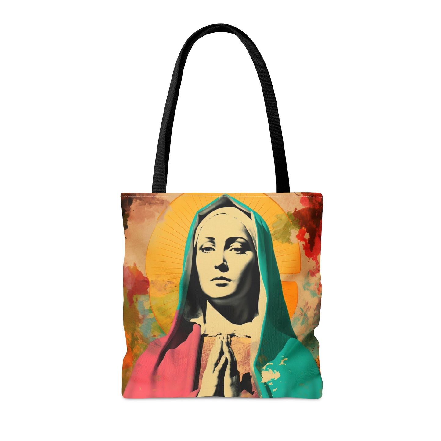 Mary Mother of God Tote Bag - Catholic faith inspired carry-all purse - day to day bag - Mary the Blessed Virgin - Double Sided