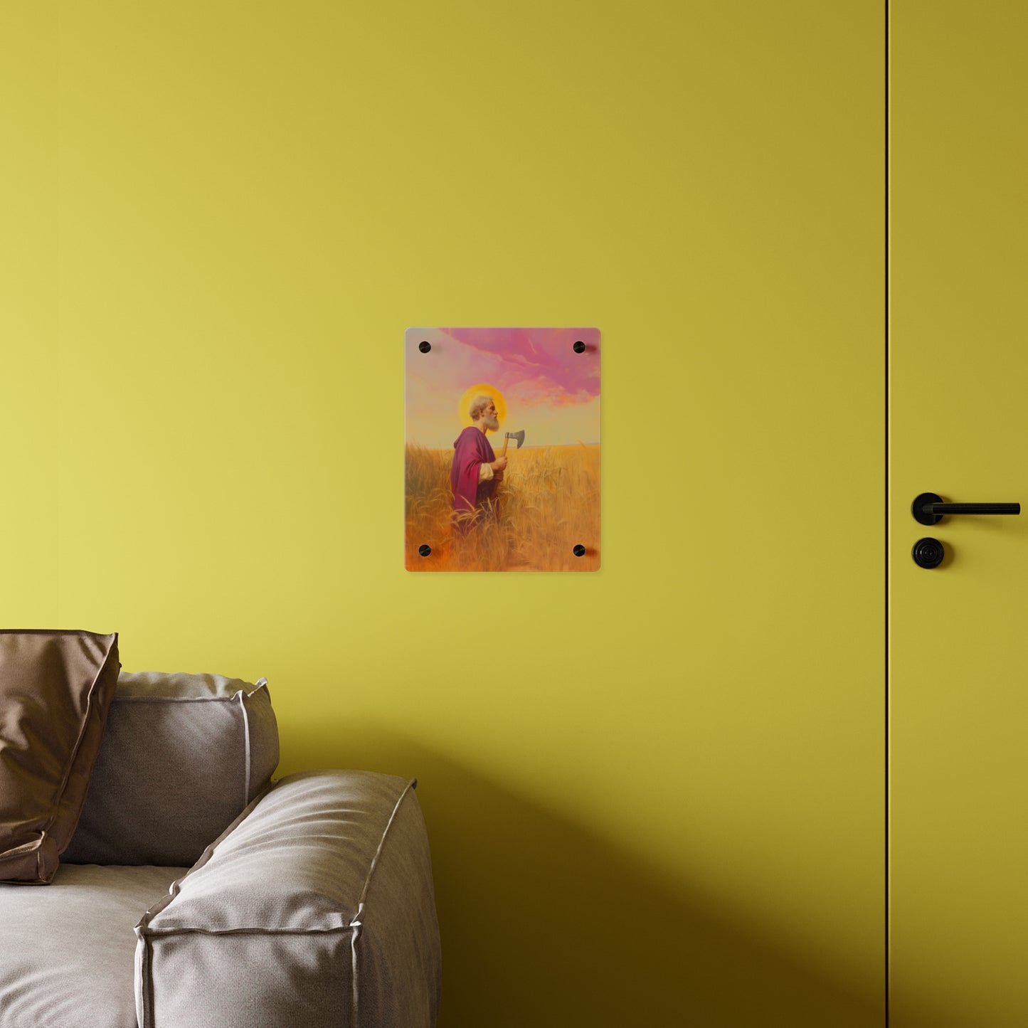 Saint Matthias Wall Art Panel - Ready to Hang Acrylic Print - Catholic Saint Art - Patron Saint Print - No Frame needed