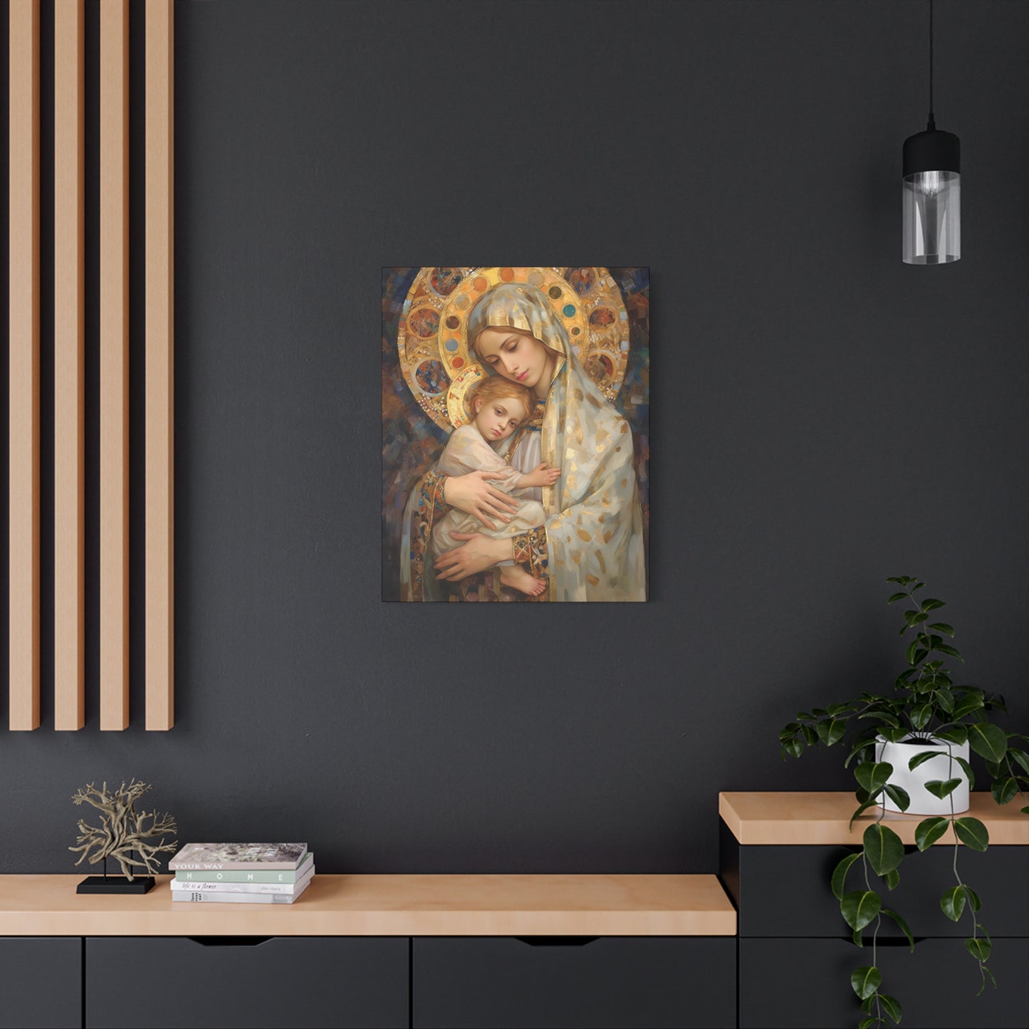 Madonna and Child - Gallery Wrapped Canvas - Sanctified Souls Print - Religious Art for your Home - The Virgin Mary and The Christ Child