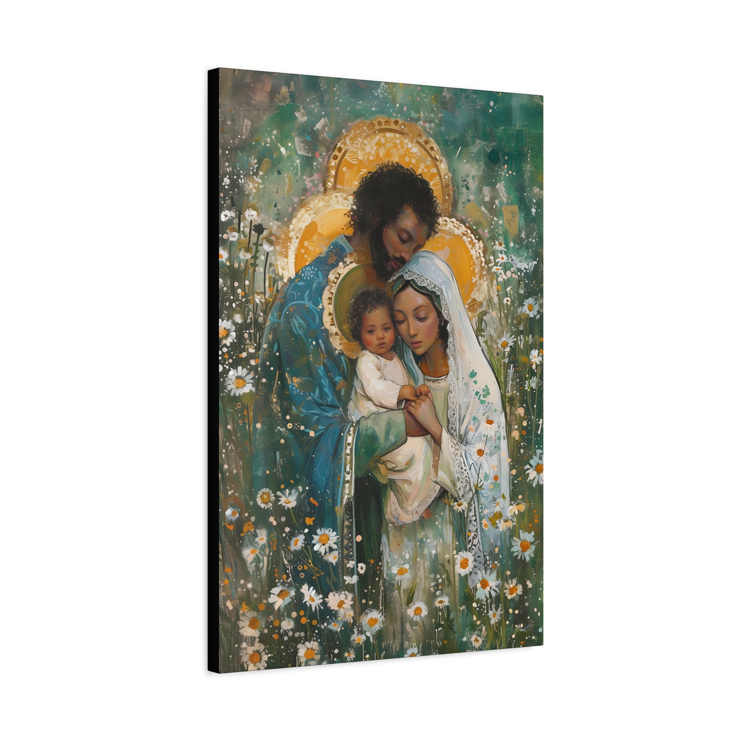 Sacred Sanctuary - Mary, Joseph, and the Infant Jesus - Museum Wrapped Canvas - Sanctified Souls Print - Religious Art - The Holy Family