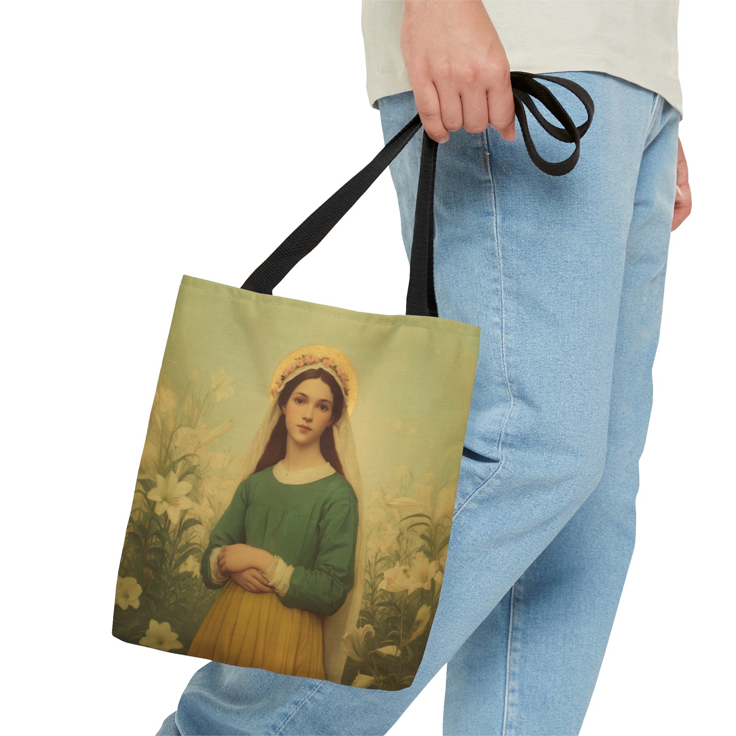 Saint Maria Goretti - Tote Bag - Large Medium Small Faith Art Bag - Bible Study Faith Purse - Double Sided