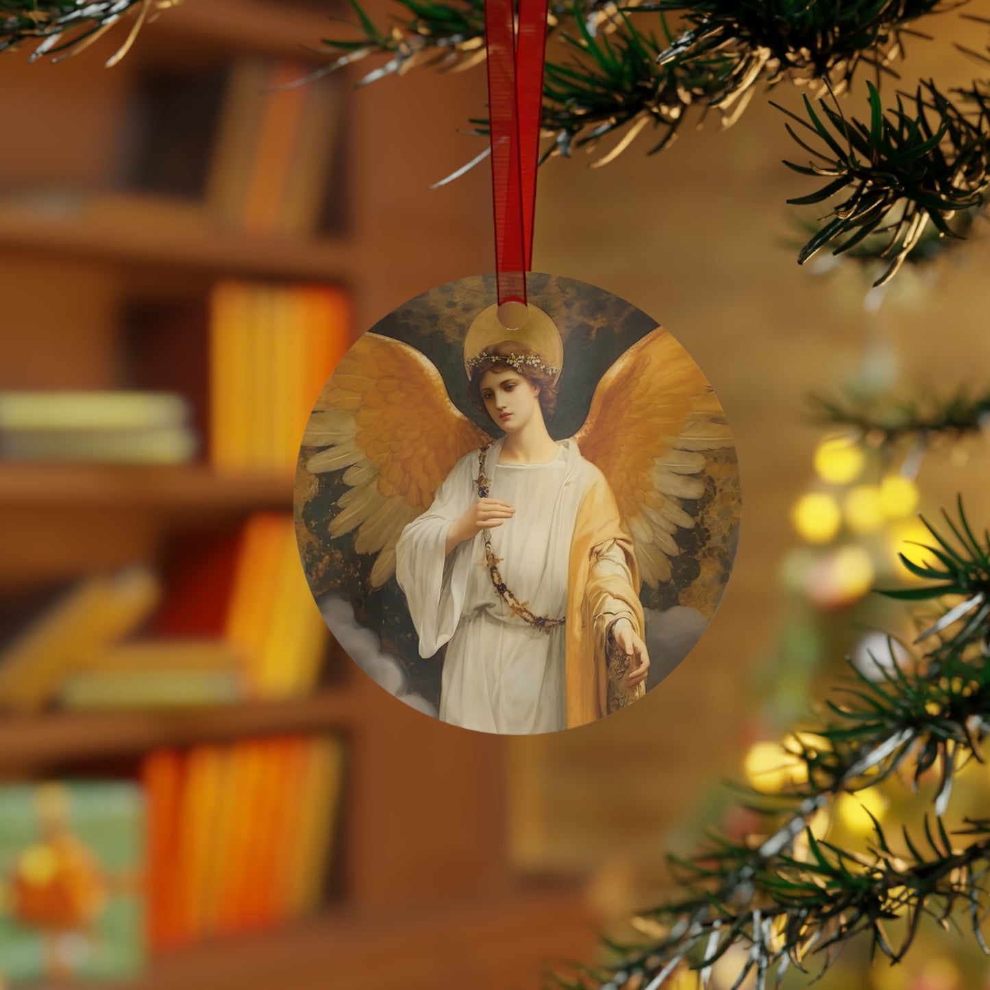 Saint Gabriel the Archangel Ornament - Religious Holiday Christmas Ornament and Keepsake - Double sided Keepsake Religious Ornament
