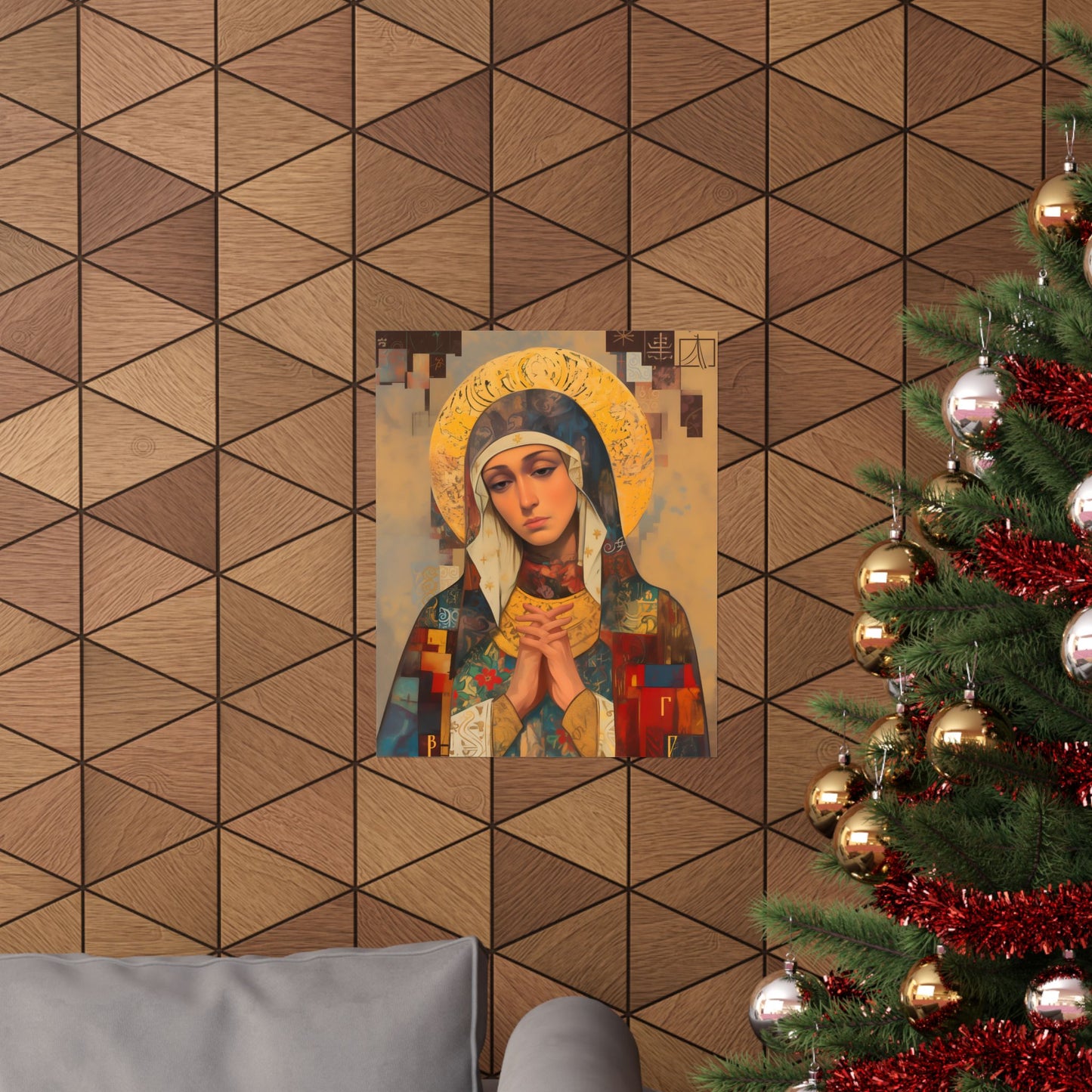 Virgin Mary - Holy Mother of Grace Poster Print - Sanctified Souls Print - Multiple Sizes - Premium Posters - Catholic Art