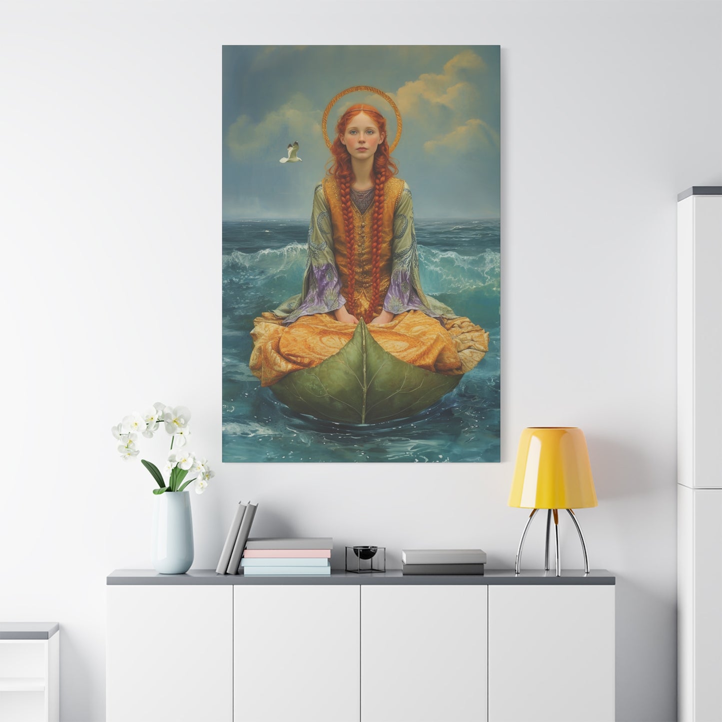 Saint Ia of Cornwall - Museum Wrapped Canvas - Sanctified Souls Print - Religious Art for your Home