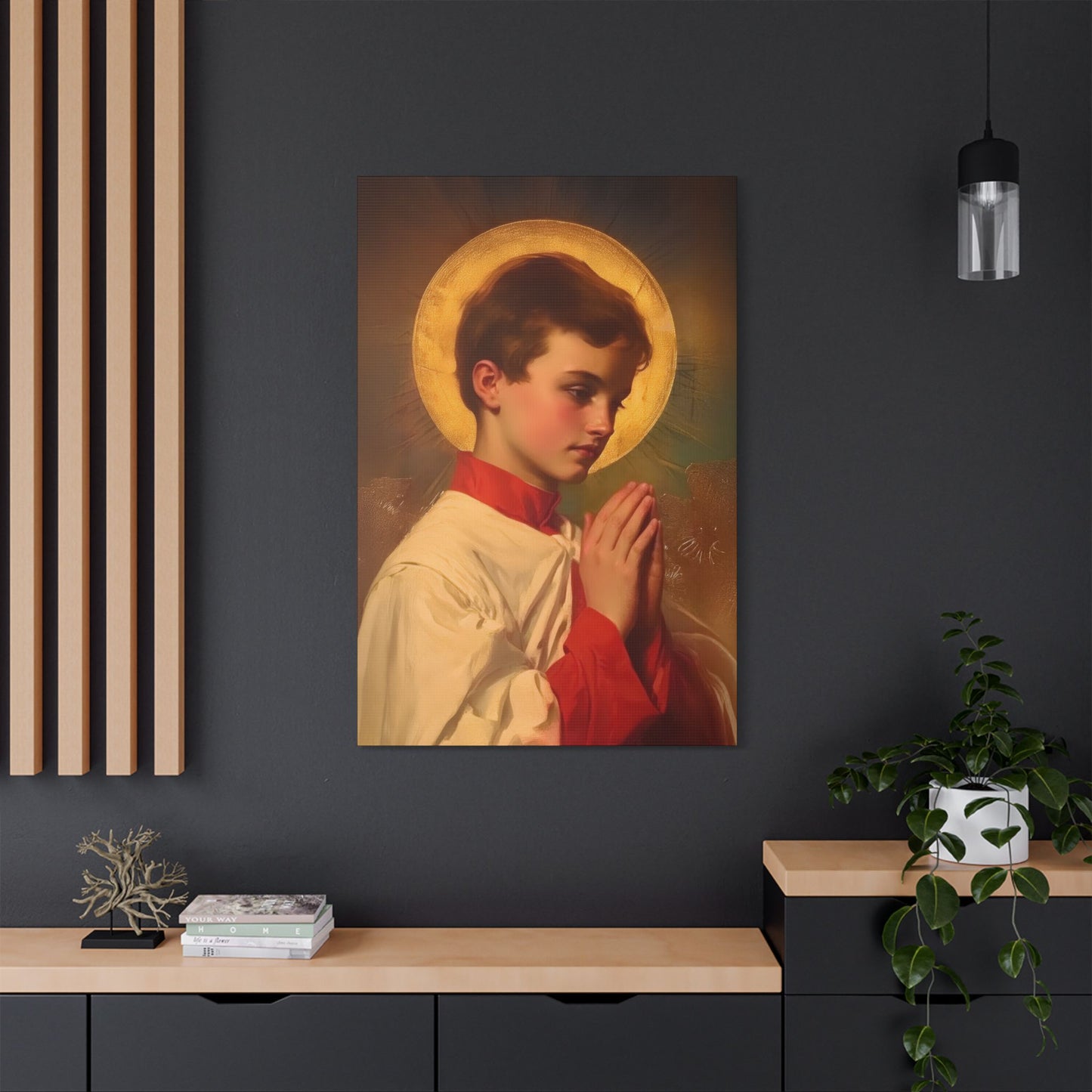 Saint Dominic Savio - Museum Wrapped Canvas - Print - Religious Art for your Home - Christian print - Prayer Room Art - Catholic