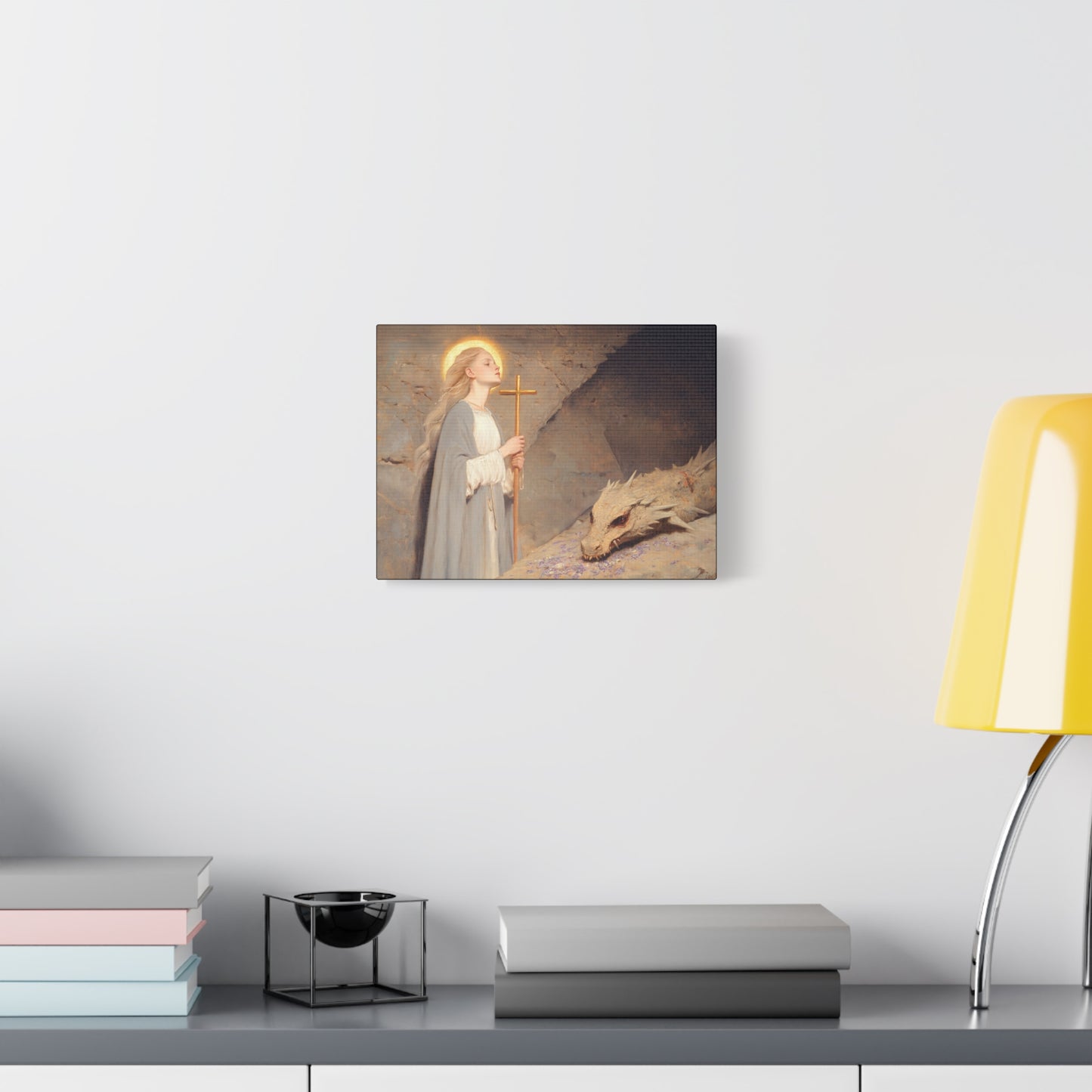 Saint Margaret of Antioch - Museum Wrapped Canvas - Sanctified Souls Print - Religious Art for your Home - Catholic Patron Saint Art