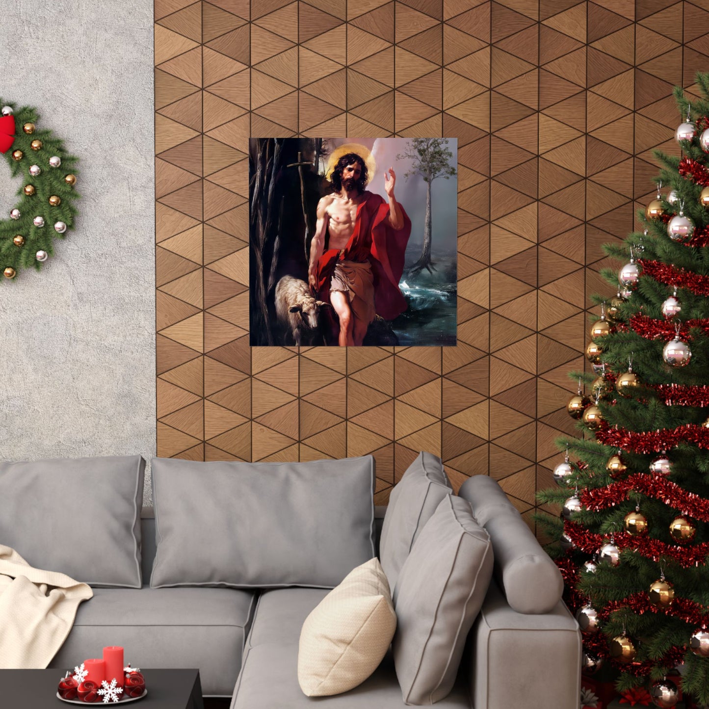 Saint John the Baptist - Sanctified Souls Print - Multiple Sizes - Premium Posters - Catholic Art - Christian Home Decor Artwork