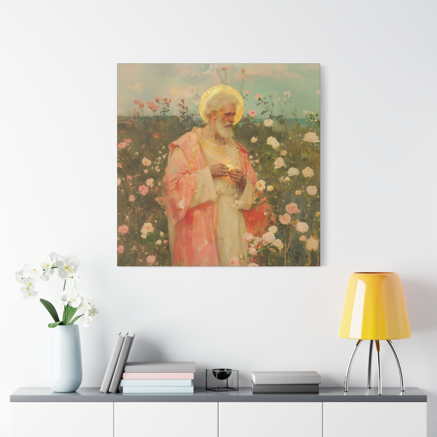 Saint Valentine - Multiple Sizes - Catholic Home art - Museum Wrapped Canvas - Sanctified Souls Print - Catholic Saint Art