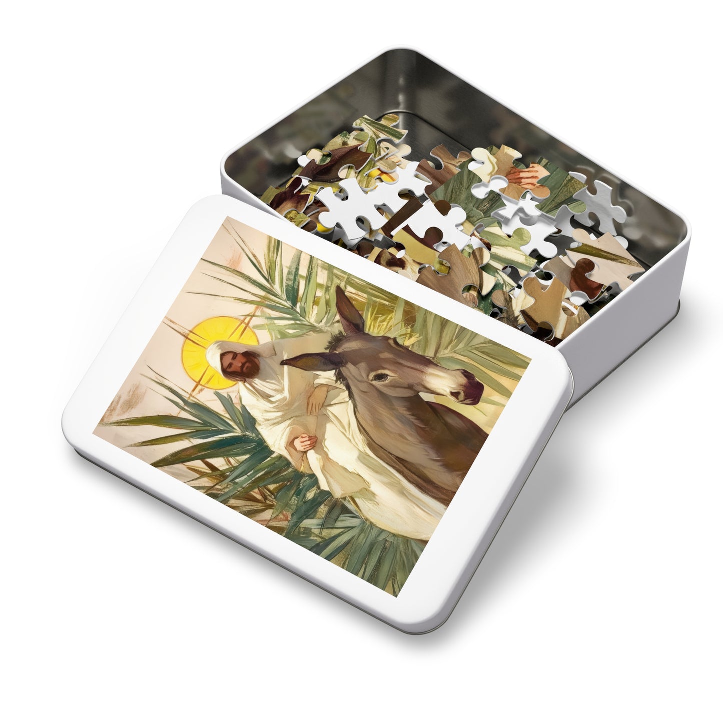 Benedictus Qui Venit (Blessed is He who comes) - Puzzle and Keepsake Tin - Religious Jigsaw Puzzle (30, 110, 252, 500,1000-Piece)