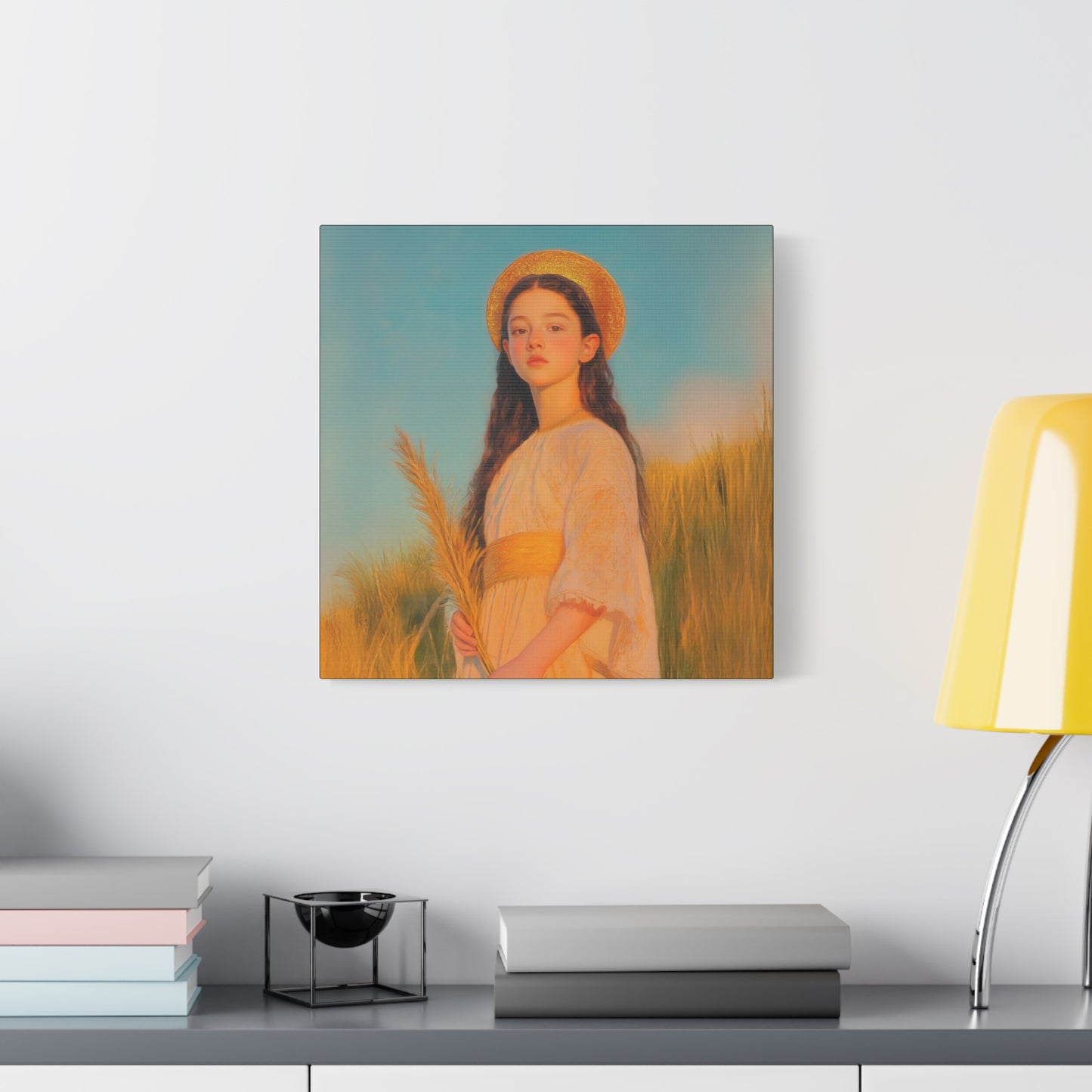 Saint Faith - Multiple Sizes - Catholic Home art - Museum Wrapped Canvas - Sanctified Souls Print - Martyr Saint