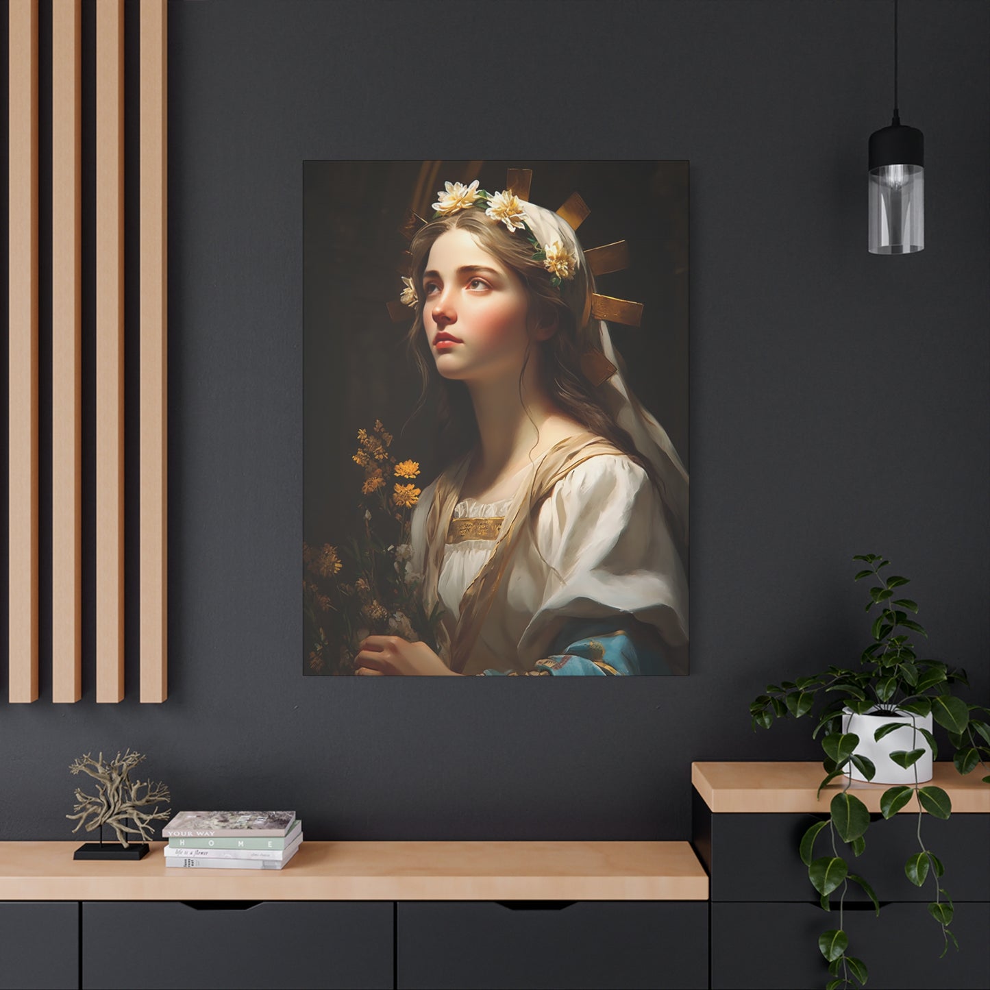 Saint Zita of Lucca - Museum Wrapped Canvas - Sanctified Souls Print - Religious Art for your Home